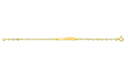 Gourmette bébé - Or Jaune et Blanc 18k