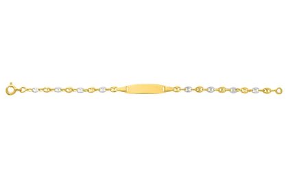 Gourmette bébé - Or Jaune et Blanc 18k